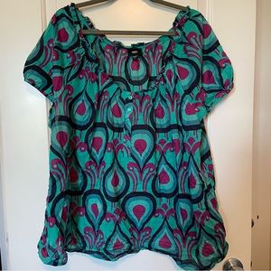 Mossimo 26/28 teal and raspberry colour